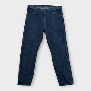 Rustler Denim Jeans Mens 38x32 Dark Wash Straight Leg Regular Fit Pants Y2K